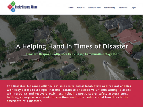 GMI website for the Disaster Response Alliance